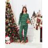 Ekouaer Valentine’s Pajamas Women’s Long Sleeve Pj Set Soft 2 Piece Loungewear Sleepwear with Jogger Pants XS-3XL(Green With Christmas Trees)