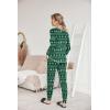 Ekouaer Valentine’s Pajamas Women’s Long Sleeve Pj Set Soft 2 Piece Loungewear Sleepwear with Jogger Pants XS-3XL(Green With Christmas Trees)