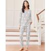 Ekouaer Valentine’s Pajamas Women’s Long Sleeve Pj Set Soft 2 Piece Loungewear Sleepwear with Jogger Pants XS-3XL(Grey Stars)