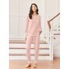Ekouaer Valentine’s Pajamas Women’s Long Sleeve Pj Set Soft 2 Piece Loungewear Sleepwear with Jogger Pants XS-3XL(Mauve)