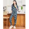 Ekouaer Valentine’s Pajamas Women’s Long Sleeve Pj Set Soft 2 Piece Loungewear Sleepwear with Jogger Pants XS-3XL(Navy Cats)