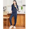 Ekouaer Valentine’s Pajamas Women’s Long Sleeve Pj Set Soft 2 Piece Loungewear Sleepwear with Jogger Pants XS-3XL(Navy Stars)