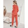 Ekouaer Valentine’s Pajamas Women’s Long Sleeve Pj Set Soft 2 Piece Loungewear Sleepwear with Jogger Pants XS-3XL(Orange Red)