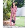 Ekouaer Valentine’s Pajamas Women’s Long Sleeve Pj Set Soft 2 Piece Loungewear Sleepwear with Jogger Pants XS-3XL(Pink Hearts)