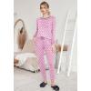 Ekouaer Valentine’s Pajamas Women’s Long Sleeve Pj Set Soft 2 Piece Loungewear Sleepwear with Jogger Pants XS-3XL(Pink Small Point)