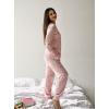 Ekouaer Valentine’s Pajamas Women’s Long Sleeve Pj Set Soft 2 Piece Loungewear Sleepwear with Jogger Pants XS-3XL(Pink Stripes)