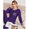 Ekouaer Valentine’s Pajamas Women’s Long Sleeve Pj Set Soft 2 Piece Loungewear Sleepwear with Jogger Pants XS-3XL(Purple)