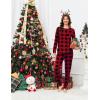 Ekouaer Valentine’s Pajamas Women’s Long Sleeve Pj Set Soft 2 Piece Loungewear Sleepwear with Jogger Pants XS-3XL(Red and Black Plaid)