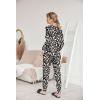 Ekouaer Valentine’s Pajamas Women’s Long Sleeve Pj Set Soft 2 Piece Loungewear Sleepwear with Jogger Pants XS-3XL(White Leopard)