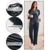 Ekouaer Velour Track Suits for Women Long Sleeve Pajama Set Casual 2 Piece Loungewear(Dark Grey)