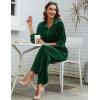 Ekouaer Velour Track Suits for Women Long Sleeve Pajama Set Casual 2 Piece Loungewear(Green)