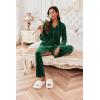Ekouaer Velour Track Suits for Women Long Sleeve Pajama Set Casual 2 Piece Loungewear(Green)