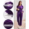 Ekouaer Velour Track Suits for Women Long Sleeve Pajama Set Casual 2 Piece Loungewear(Purple)