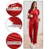 Ekouaer Velour Track Suits for Women Long Sleeve Pajama Set Casual 2 Piece Loungewear(Red)
