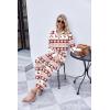 Ekouaer Womens 2 Piece Matching Lounge Sets Fall Outfits 2025 Sweatsuit Waffle Knit Pajamas Sets Long Sleeve Sweater Clothes(Christmas Red)