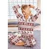 Ekouaer Womens 2 Piece Matching Lounge Sets Fall Outfits 2025 Sweatsuit Waffle Knit Pajamas Sets Long Sleeve Sweater Clothes(Christmas Red)