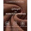 Ekouaer Women’s Fleece Pajama Sets Long Sleeve Button Down Two-piece Sleepwear Soft Lounge Set(Brown)