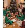 Ekouaer Women’s Fleece Pajama Sets Long Sleeve Button Down Two-piece Sleepwear Soft Lounge Set(Green Plaid)