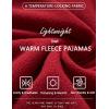 Ekouaer Women’s Fleece Pajama Sets Long Sleeve Button Down Two-piece Sleepwear Soft Lounge Set(Maroon Red)