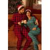 Ekouaer Womens Onesie Adult Button One Piece Pajama Long Sleeve Onesie Pajamas Jumpsuit Sleepwear for Women(Christmas Stockings)