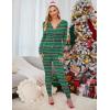 Ekouaer Womens Onesie Adult Button One Piece Pajama Long Sleeve Onesie Pajamas Jumpsuit Sleepwear for Women(Christmas Stockings)