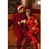 Ekouaer Womens Onesie Adult Button One Piece Pajama Long Sleeve Onesie Pajamas Jumpsuit Sleepwear for Women(Christmas Symbols)