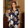 Ekouaer Womens Onesie Adult Button One Piece Pajama Long Sleeve Onesie Pajamas Jumpsuit Sleepwear for Women(Pumpkin)