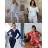 Ekouaer Womens Onesie Adult Button One Piece Pajama Long Sleeve Onesie Pajamas Jumpsuit Sleepwear for Women(Snowflake)