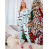 Ekouaer Womens Onesie Adult Button One Piece Pajama Long Sleeve Onesie Pajamas Jumpsuit Sleepwear for Women(Snowman)
