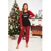 Ekouaer Women’s Pajama Set Christmas Pjs Long Sleeve Print Tops and Pajamas Pants Soft Sleepwear Set(A-pattern1_plaid)