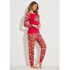 Ekouaer Women’s Pajama Set Christmas Pjs Long Sleeve Print Tops and Pajamas Pants Soft Sleepwear Set(Pat10_christmas Tree3)