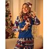 Ekouaer Women’s Pajama Set Christmas Pjs Long Sleeve Print Tops and Pajamas Pants Soft Sleepwear Set(Pat13_snowman & Tree)