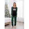 Ekouaer Women’s Pajama Set Christmas Pjs Long Sleeve Print Tops and Pajamas Pants Soft Sleepwear Set(Pat14_tree)