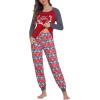 Ekouaer Women’s Pajama Set Christmas Pjs Long Sleeve Print Tops and Pajamas Pants Soft Sleepwear Set(Pattern4_antlers)