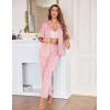 Ekouaer Womens Pajama Sets 2 Piece Button Down Short Sleeve Pjs Set Soft Lounge Set with Long Pants S-XXL(Bow-knot)