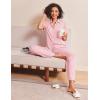 Ekouaer Womens Pajama Sets 2 Piece Button Down Short Sleeve Pjs Set Soft Lounge Set with Long Pants S-XXL(Bow-knot)