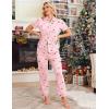 Ekouaer Womens Pajama Sets 2 Piece Button Down Short Sleeve Pjs Set Soft Lounge Set with Long Pants S-XXL(Christmas Cane)