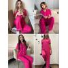 Ekouaer Womens Pajama Sets 2 Piece Button Down Short Sleeve Pjs Set Soft Lounge Set with Long Pants S-XXL(Rose Red)