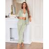 Ekouaer Womens Pajama Sets 2 Piece Button Down Short Sleeve Pjs Set Soft Lounge Set with Long Pants S-XXL(Sage Green)
