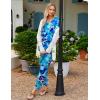 Ekouaer Womens Pajama Sets 2 Piece Lounge Set Fall Winter Pajamas Long Sleeve Pjs Top and Pants Soft Pj Sets Loose Sleepwear(Art Flowers)