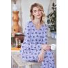 Ekouaer Womens Pajama Sets 2 Piece Lounge Set Fall Winter Pajamas Long Sleeve Pjs Top and Pants Soft Pj Sets Loose Sleepwear(Blue Butterfly)