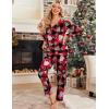 Ekouaer Womens Pajama Sets 2 Piece Lounge Set Fall Winter Pajamas Long Sleeve Pjs Top and Pants Soft Pj Sets Loose Sleepwear(Christmas Snowman)