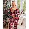 Ekouaer Womens Pajama Sets 2 Piece Lounge Set Fall Winter Pajamas Long Sleeve Pjs Top and Pants Soft Pj Sets Loose Sleepwear(Christmas Snowman)