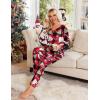 Ekouaer Womens Pajama Sets 2 Piece Lounge Set Fall Winter Pajamas Long Sleeve Pjs Top and Pants Soft Pj Sets Loose Sleepwear(Christmas Snowman)