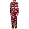 Ekouaer Womens Pajama Sets 2 Piece Lounge Set Fall Winter Pajamas Long Sleeve Pjs Top and Pants Soft Pj Sets Loose Sleepwear(Christmas Snowman)