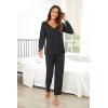 Ekouaer Womens Pajama Sets 2 Piece Lounge Set Fall Winter Pajamas Long Sleeve Pjs Top and Pants Soft Pj Sets Loose Sleepwear(Dark Gray)