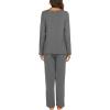 Ekouaer Womens Pajama Sets 2 Piece Lounge Set Fall Winter Pajamas Long Sleeve Pjs Top and Pants Soft Pj Sets Loose Sleepwear(Gray)