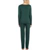 Ekouaer Womens Pajama Sets 2 Piece Lounge Set Fall Winter Pajamas Long Sleeve Pjs Top and Pants Soft Pj Sets Loose Sleepwear(Green)