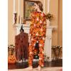 Ekouaer Womens Pajama Sets 2 Piece Lounge Set Fall Winter Pajamas Long Sleeve Pjs Top and Pants Soft Pj Sets Loose Sleepwear(Halloween Pattern)