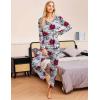 Ekouaer Womens Pajama Sets 2 Piece Lounge Set Fall Winter Pajamas Long Sleeve Pjs Top and Pants Soft Pj Sets Loose Sleepwear(Ink Flowers)